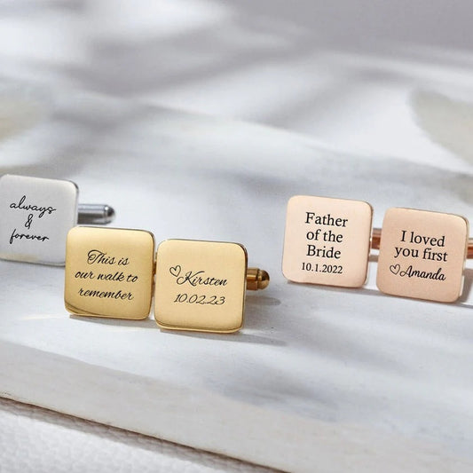 Personalized Engraving Square Cufflinks