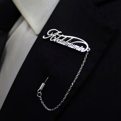 Custom Name Brooch Pin