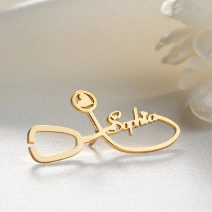 Personalized Healthcare Workers Brooch Pin