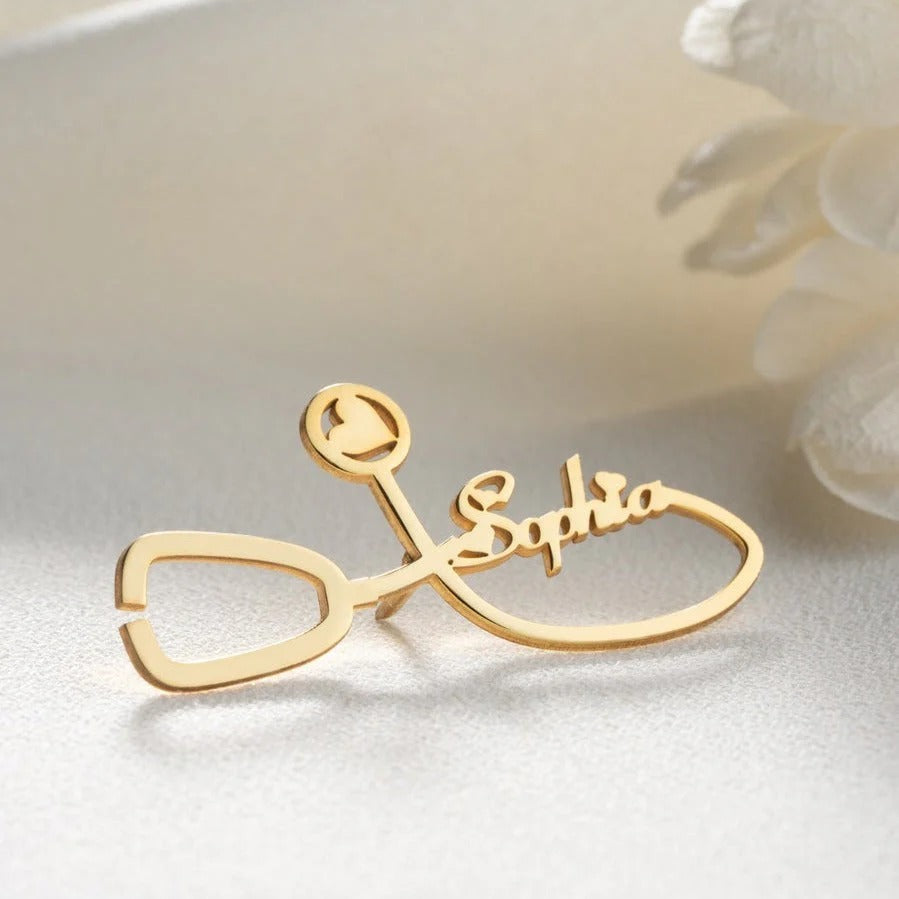 Personalized Healthcare Workers Brooch 