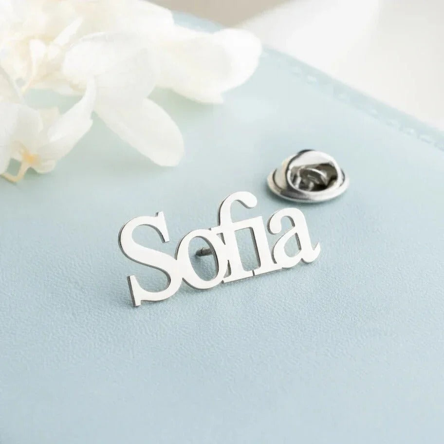 Personalized Nameplate Brooch and Company Name Badge