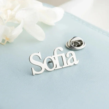 Personalized Nameplate Brooch and Company Name Badge