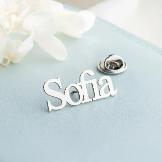Personalized Nameplate Brooch and Company Name Badge