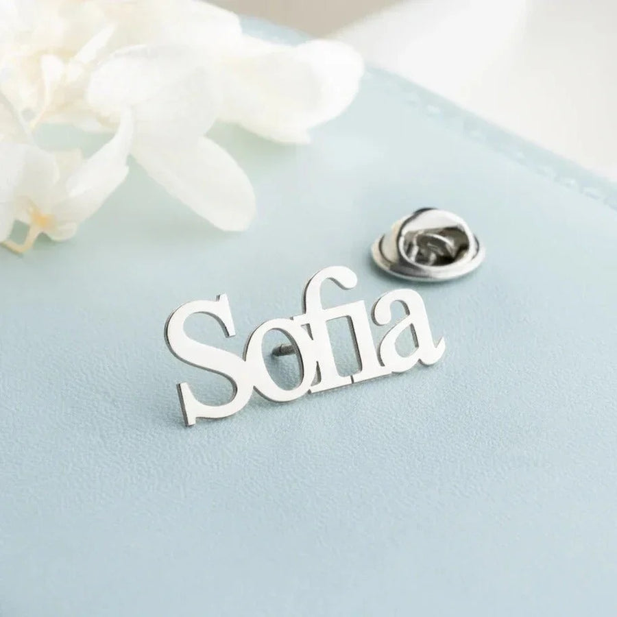 Personalized Nameplate Brooch and Company Name Badge