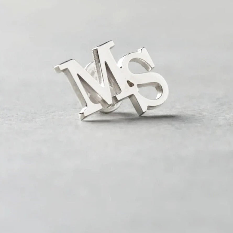 Personalized Initial Letter Name Brooch