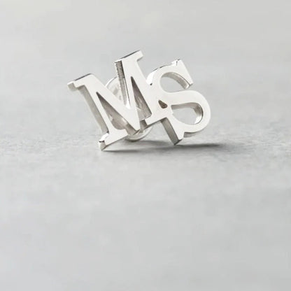 Personalized Initial Letter Name Brooch