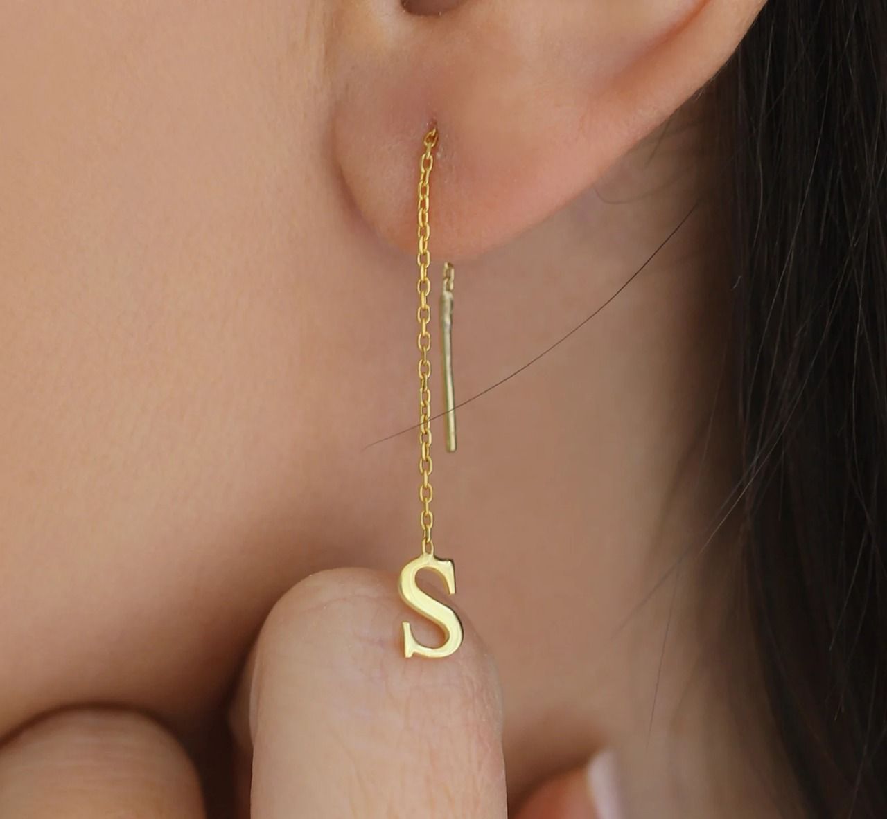 Custom Alphabet Threader Earring