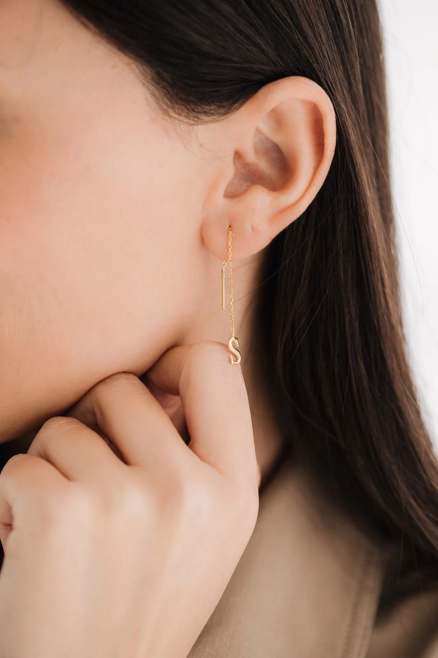 Custom Alphabet Threader Earring