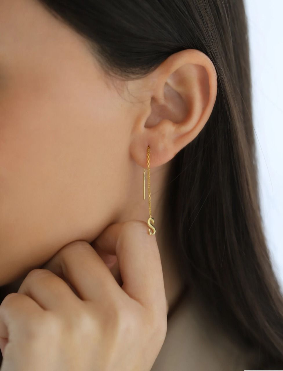 Custom Alphabet Threader Earring