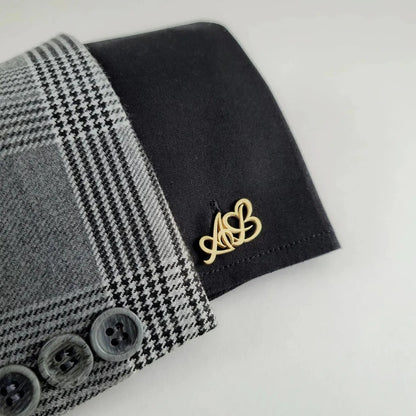 Personalized Heart Initial Cufflinks For Men