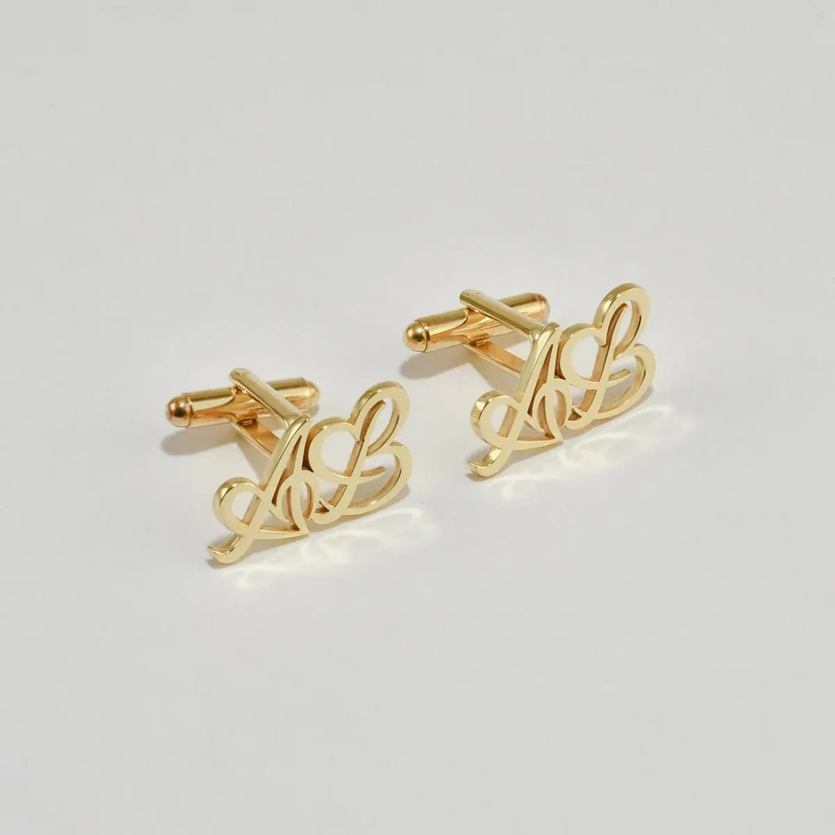 Personalized Heart Initial Cufflinks For Men