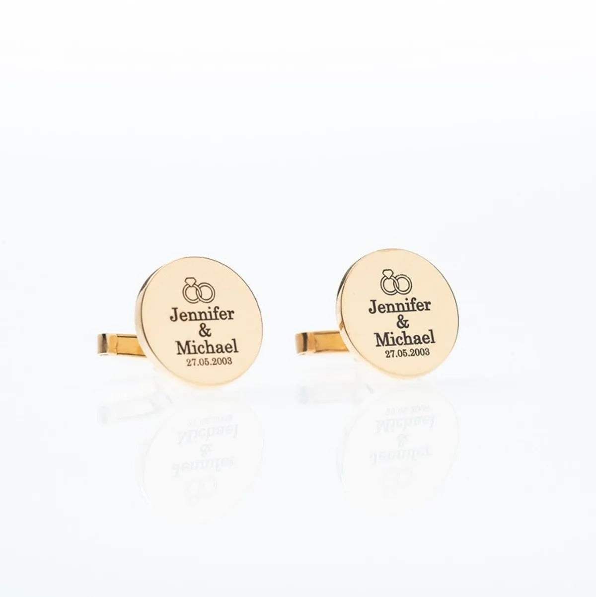 Personalized Wedding Cufflinks With Date For Men