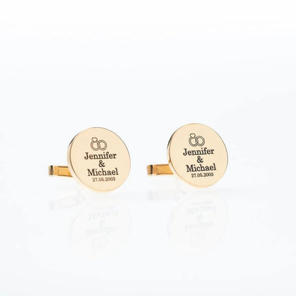 Personalized Wedding Cufflinks With Date For Men