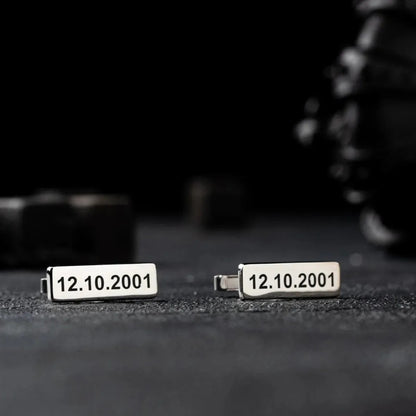 Personalized Date Engraved Cufflinks For Men