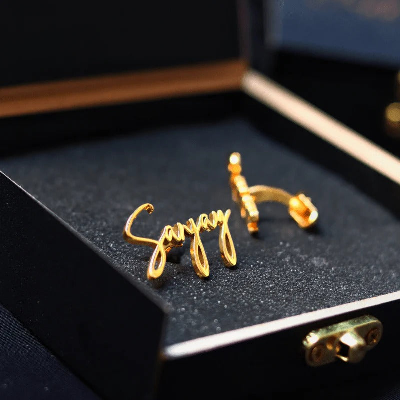 Personalized Initial Name Cufflinks For Men And Boys