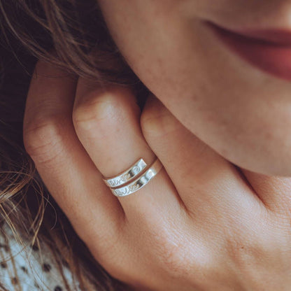 925 Silver Adjustable Personalized Ring