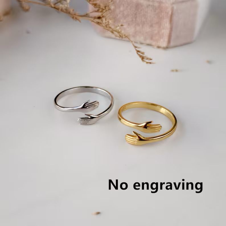 925 Silver Adjustable Hug Ring