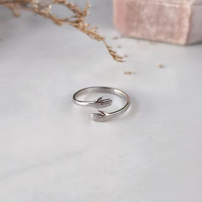 925 Silver Adjustable Hug Ring