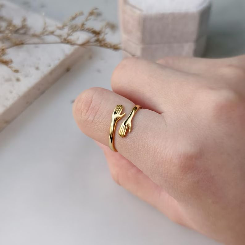 925 Silver Adjustable Hug Ring