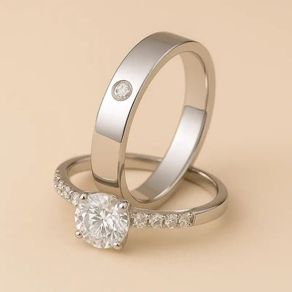 925 Silver Personalized Couple Rings- Adjustable