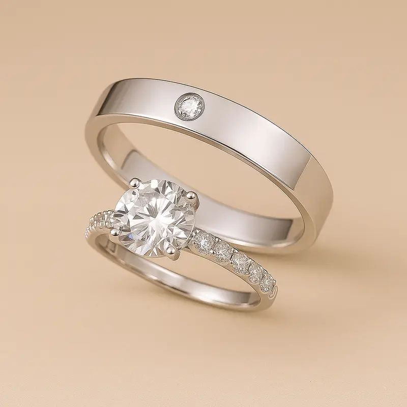 925 Silver Personalized Couple Rings- Adjustable