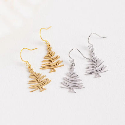Christmas Tree Dangle Earrings