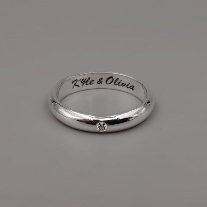 925 Silver Perosonalized Ring-Customise any Name& Date