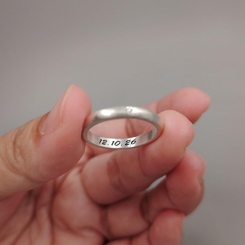 925 Silver Perosonalized Ring-Customise any Name& Date