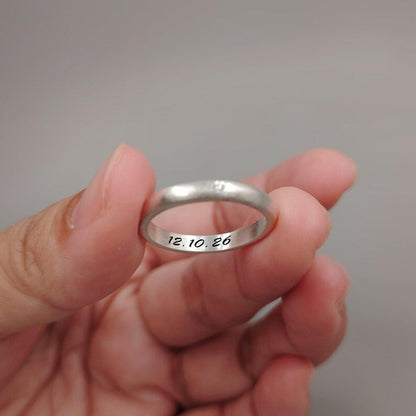 925 Silver Perosonalized Ring-Customise any Name& Date