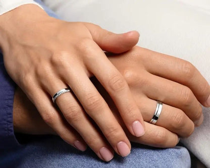 925 Silver Twilight Couple Ring -Adjustable