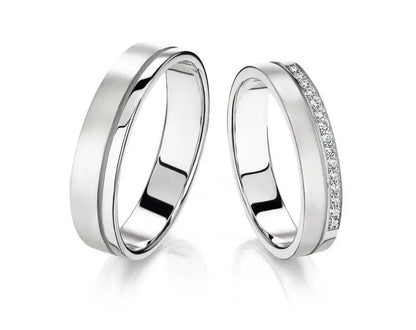 925 Silver Twilight Couple Ring -Adjustable
