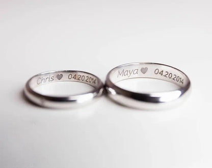925 Silver Flat Band-Personalised