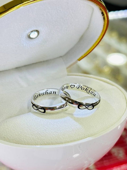 925 Silver Flat Band-Personalised