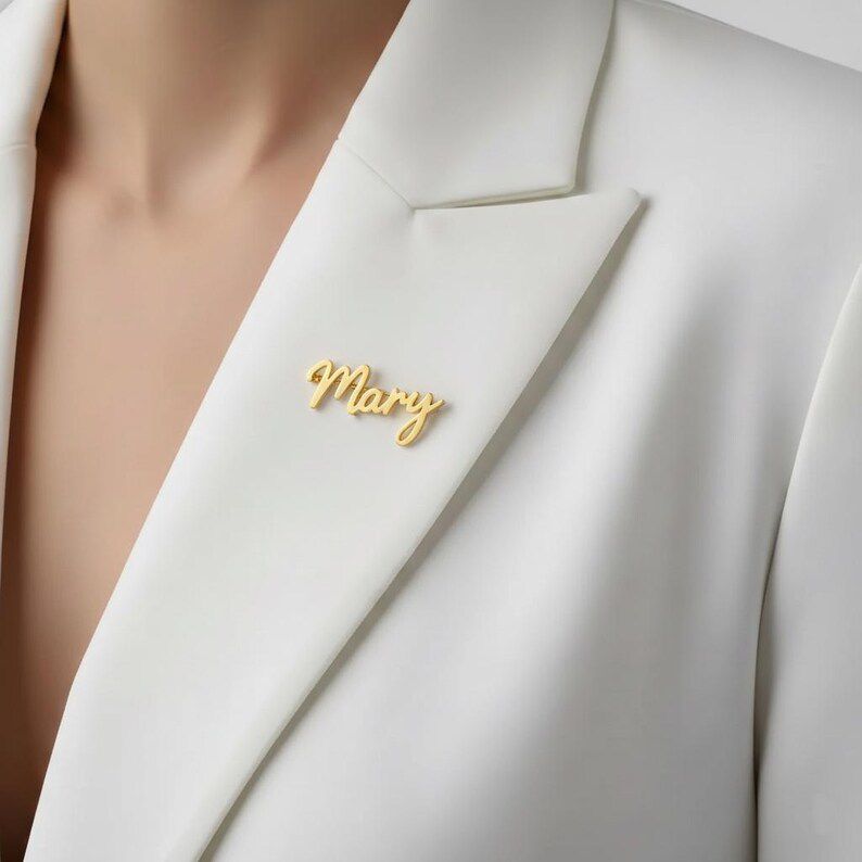 Personalised Name Brooch