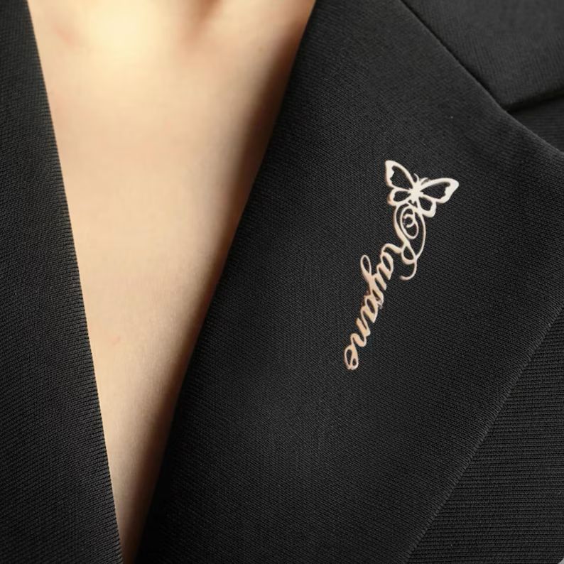 Butterfly Name Brooch