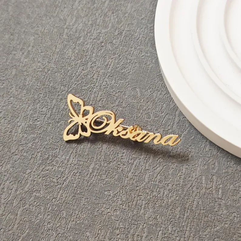 Butterfly Name Brooch