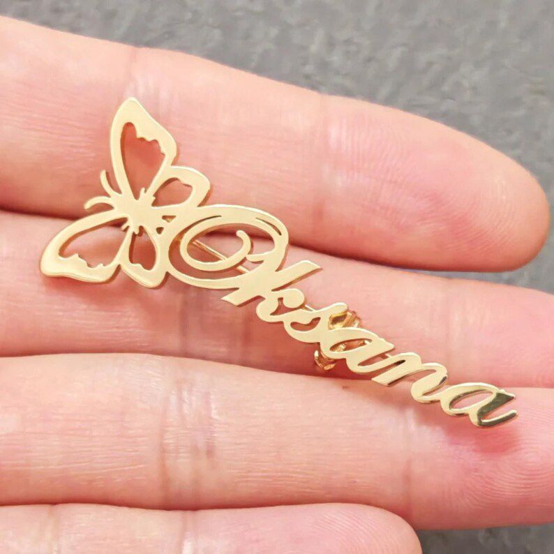 Butterfly Name Brooch