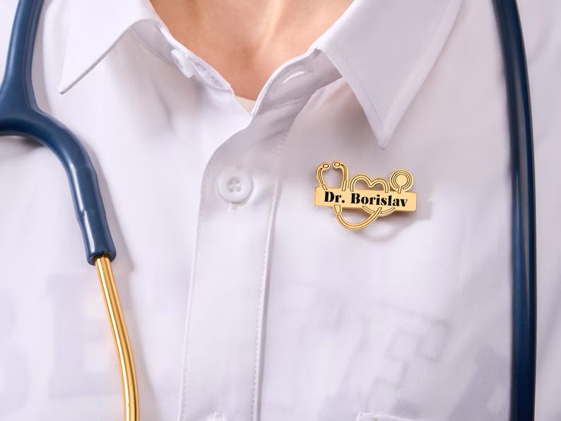 Personalised Doctor Brooch