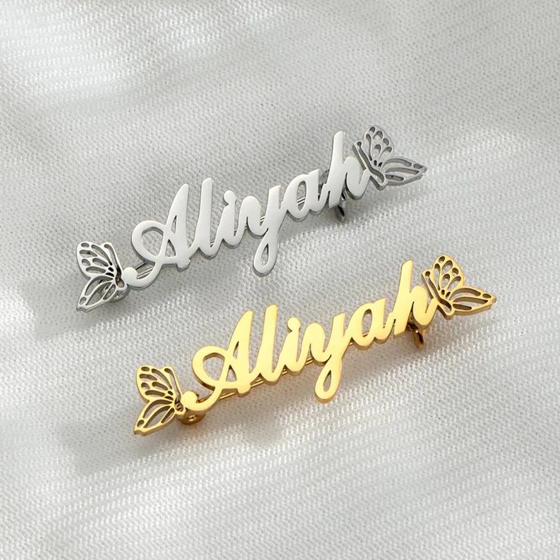Butterfly Name Brooch
