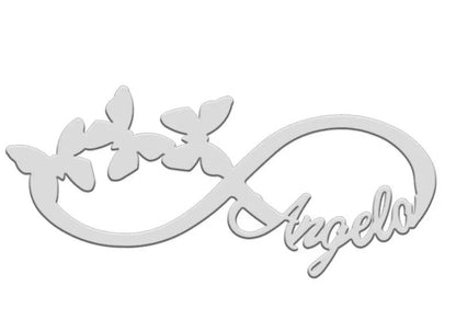 Infinity Butterfly Name Brooch