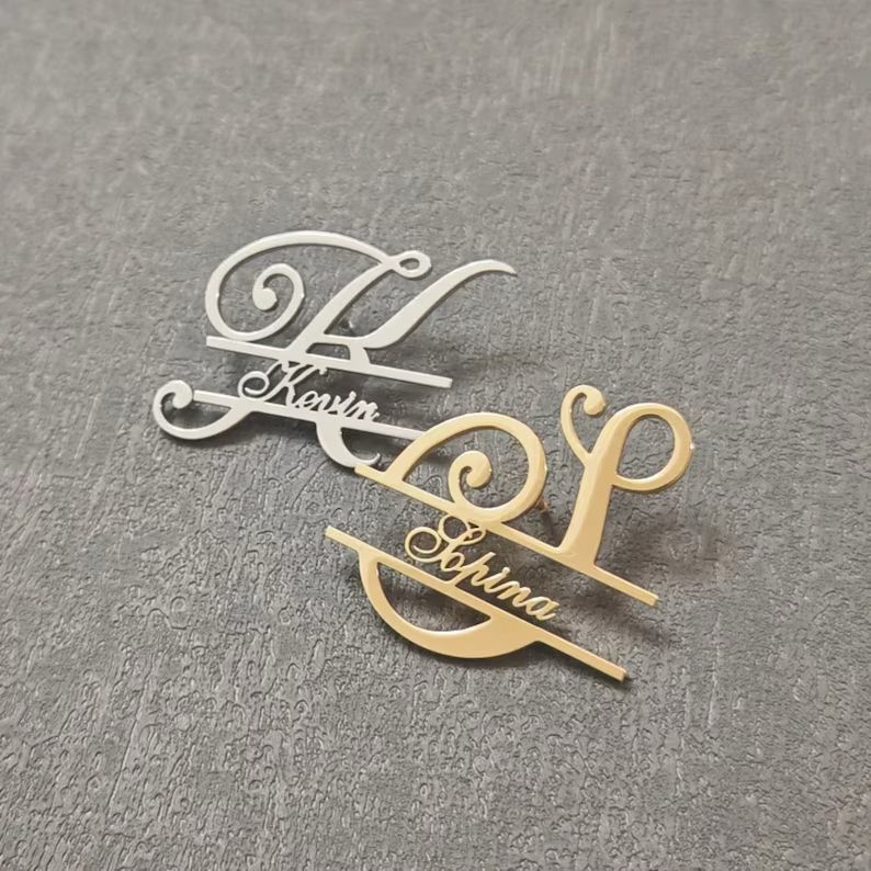 Monogram Brooch