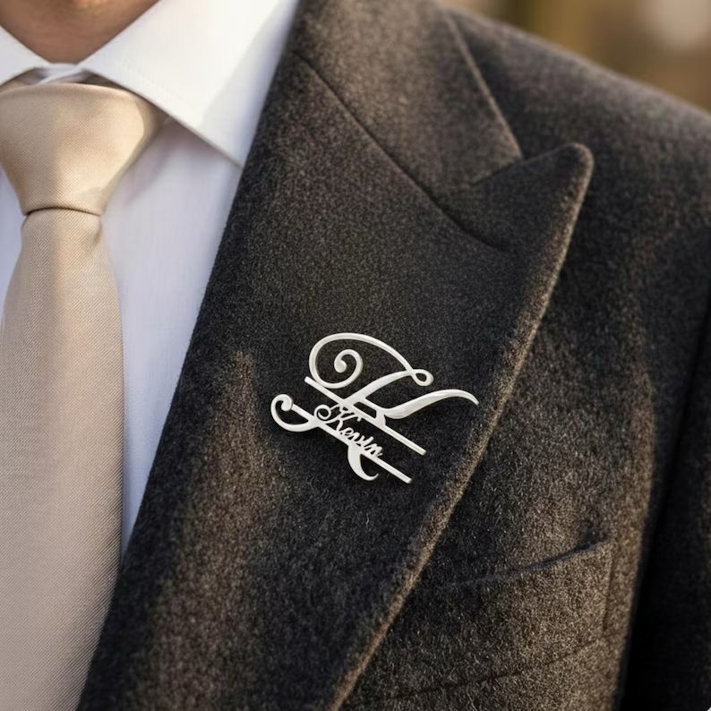 Monogram Brooch
