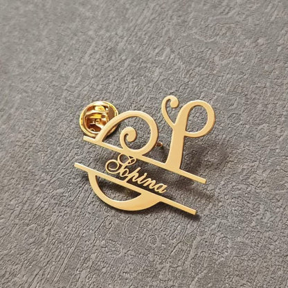 Monogram Brooch