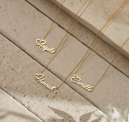 Personalized Custom Heart Name Necklace