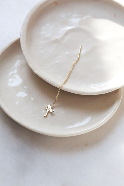 Personalized Initial Letter Threader Earrings