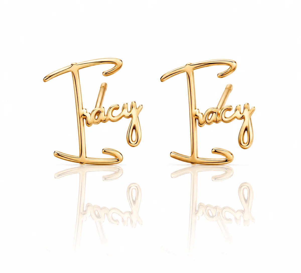 Personalised name earrings