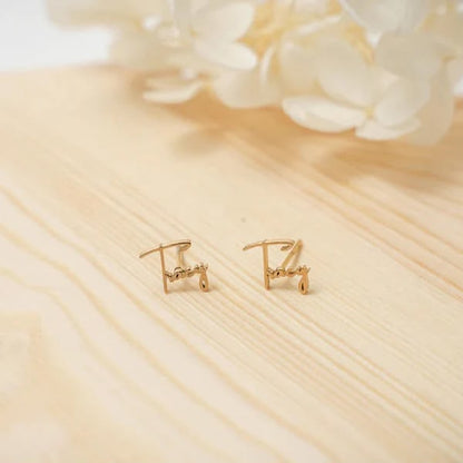 Personalised name earrings