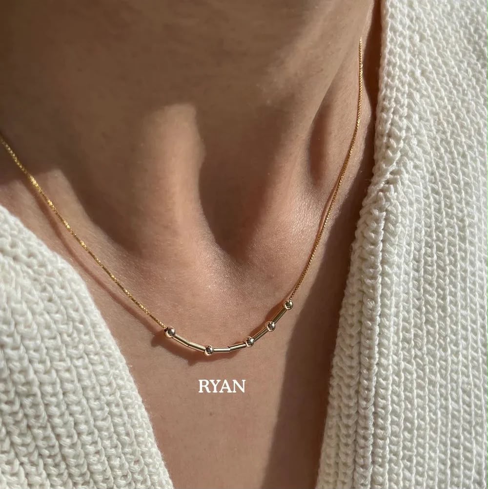 Morse code necklace