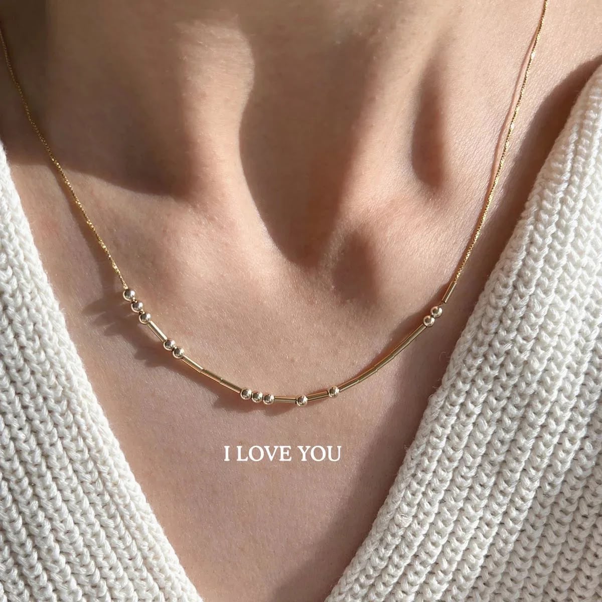 Morse code necklace