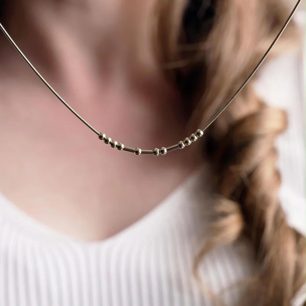 Morse code necklace